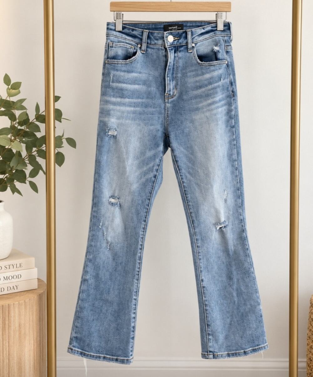 Risen Social Threads Distressed Denim Jeans Size 7/28